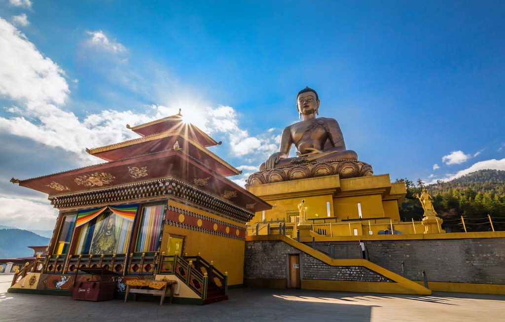 The majestic Buddha Dordenma statue in Thimphu, Bhutan, radiating a spiritual aura as one of the remarkable South Asian Gems.